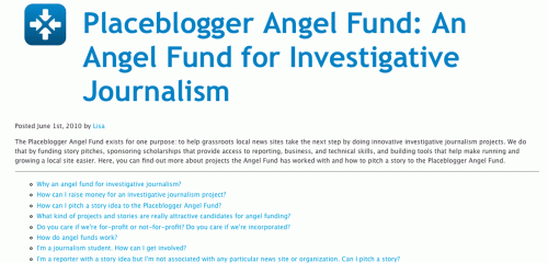 Placeblogger Angel Fund